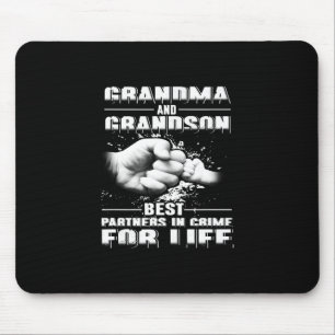 Grandma And Grandson Best Partners Crime For Life Mouse Pad