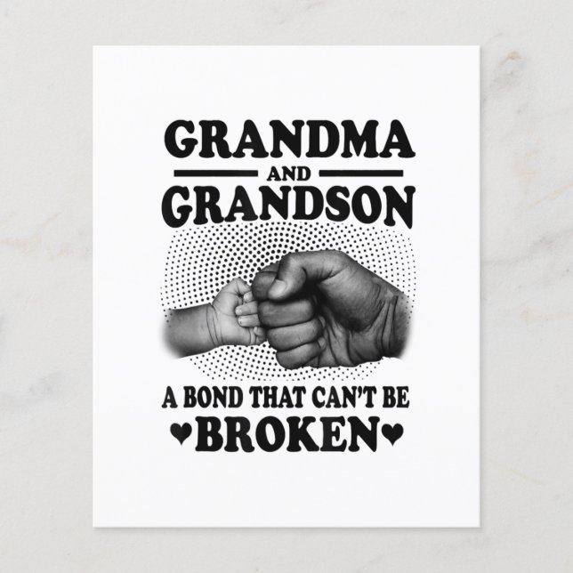 Grandma And Grandson Bond That Cant Be Broken Gift Flyer (Front)