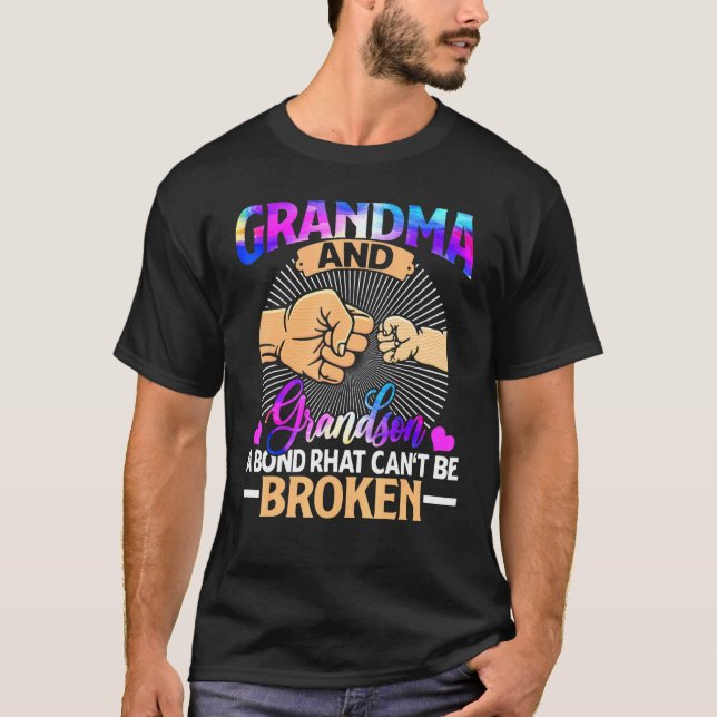 Grandma And Grandson Matching A Bond Cant Be Broke T-Shirt (Front)