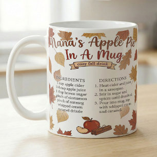 Grandma Autumn Apple Pie Recipe Coffee Mug