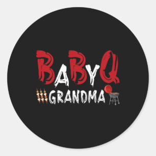 Grandma Baby Bbq Classic Round Sticker