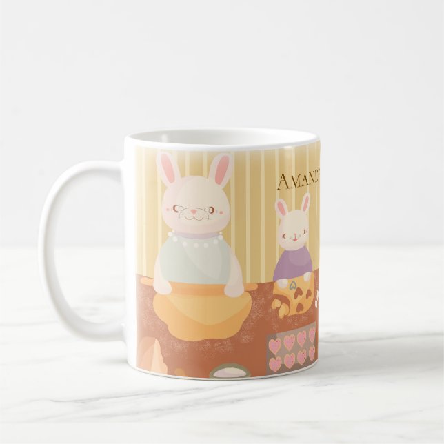 Grandma Baking Cookies Coffee Mug (Left)