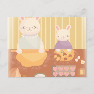 Grandma Baking Cookies Postcard