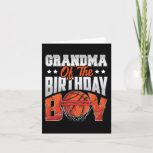 Grandma basketball birthday Boy Family Baller b-da Card