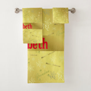grandma,Bath Towel Set,christmas, set,home,