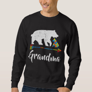 Grandma Bear Autism Awareness Proud Autism Mom Sweatshirt