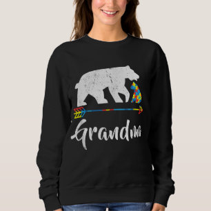 Grandma Bear Autism Awareness Proud Autism Mom Sweatshirt