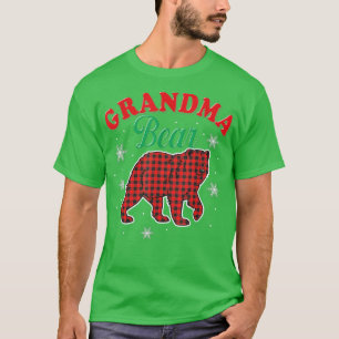 Grandma Bear Funny Red Plaid 953 T-Shirt