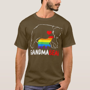Grandma Bear Proud Mom Mama Rainbow LGBT Pride Mot T-Shirt