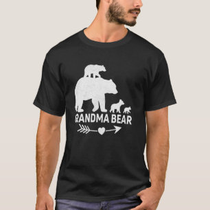 Grandma Bear With 3 Kids Happy Mothers Day Women T-Shirt