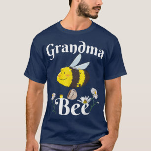Grandma Bee Funny Beekeeper Mom Floral Family Bee T-Shirt