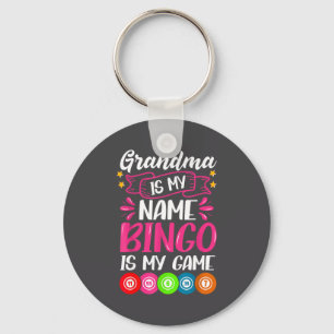 Grandma Bingo Player Funny Bingo Quote Design  Keychain