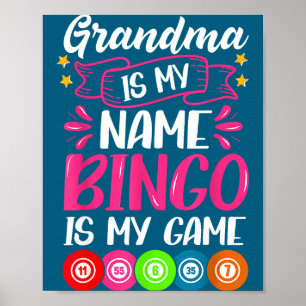 Grandma Bingo Player Funny Bingo Quote Design  Poster