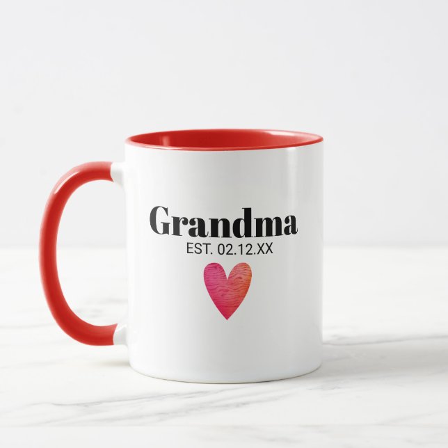 Grandma Birth Announcement Mug (Left)