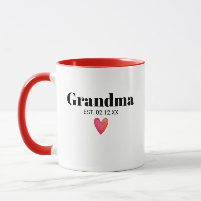 Grandma Birth Announcement Mug (Left)