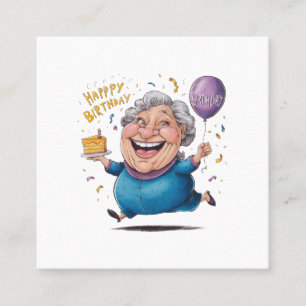 Grandma Birthday Celebration Square Business Card