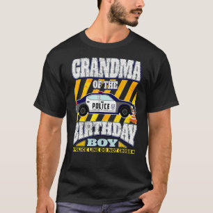 Grandma Birthday Crew Police Car Birthday T-Shirt
