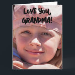 GRANDMA BIRTHDAY PHOTO BIRTHDAY GREETING CARD<br><div class="desc">SIMPLE CUSTOM PHOTO BIRTHDAY CARD FOR GRANDMA OR ANYONE</div>