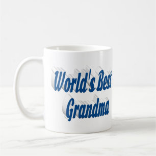 Grandma blue half typography coffee mug