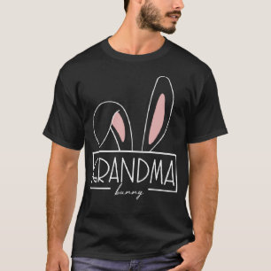 Grandma Bunny Costume Egg Hunt Family Rabbit Ears T-Shirt