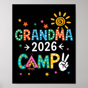 Grandma Camp 2026 Family Vacation Summer Camping Poster
