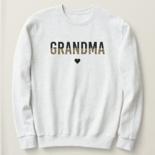 Grandma Cheetah Leopard Print Grandmother Gift Sweatshirt