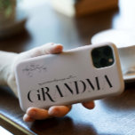Grandma | Chic Boho Lettering & Floral iPhone 15 Pro Case<br><div class="desc">Sleek phone case features modern typography that says "my greatest blessings call me grandma, " with a cute floral line art arrangement. Blush pink background can be changed to any colour. Personalize with your custom message. Use the design tools to choose any background colour, add photos, change text fonts and...</div>