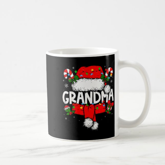 Grandma Christmas Pajama Santa Claus Family Matchi Coffee Mug (Right)