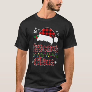 Grandma Christmas Santa Claus Red plaid Shirt Gran