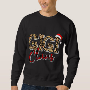 Grandma Christmas Santa Hat Gigi Claus Leopard Buf Sweatshirt