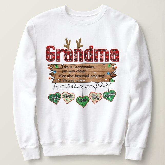 Grandma Christmas Sweatshirt (Design Front)