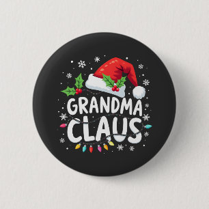 Grandma Claus Christmas Family Union Outfit 2 Inch Round Button