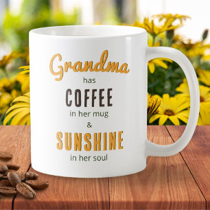 Grandma Coffee Sunshine Soul Floral Bouquet Pretty Mug