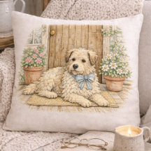 Grandma Core Dog Vintage Cottage Garden Puppy