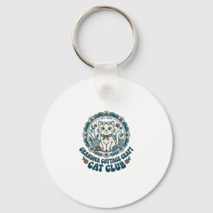 Grandma Cottage Craft Cat Pet Lover Shirt Art - Gr Keychain