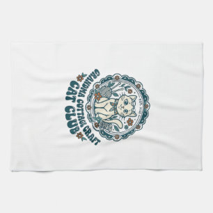 Grandma Cottage Craft Cat Pet Lover Shirt Art - Gr Kitchen Towel