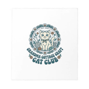Grandma Cottage Craft Cat Pet Lover Shirt Art - Gr Notepad