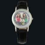 Grandma Custom Thank You Message and Photo Watch<br><div class="desc">Create your own photo watch for your grandma or nana, with your own photo and custom message. The template is set up ready for you to add your own photo and you can customize the wording if you wish. The wording currently reads "Grandma, thank you for always making time for...</div>