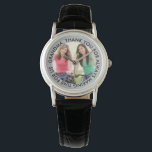 Grandma Custom Thank You Message and Photo Watch<br><div class="desc">Create your own photo watch for your grandma or nana, with your own photo and custom message. The template is set up ready for you to add your own photo and you can customize the wording if you wish. The wording currently reads "Grandma, thank you for always making time for...</div>