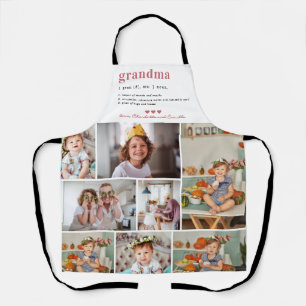 Grandma Definition   8 Photo Personalized Apron