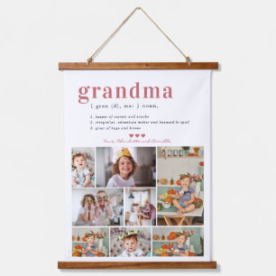 Grandma Definition   8 Photo Personalized Hanging Tapestry