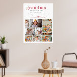 Grandma Definition | 8 Photo Personalized Poster<br><div class="desc">Modern 8 photo collage poster. Featuring a sweet definition of what a grandma is with room for custom message, names and/or year. These are Mother’s Day gifts that are perfect for any mom. A gift that she will treasure for a lifetime! Can be customized for any moniker - mama, grandma,...</div>