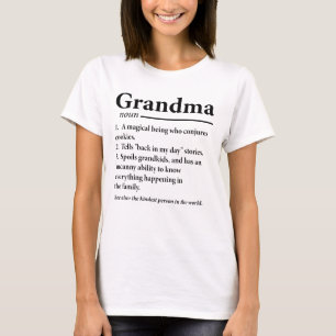 Grandma Definition Funny Grandmother Grandmas T-Shirt
