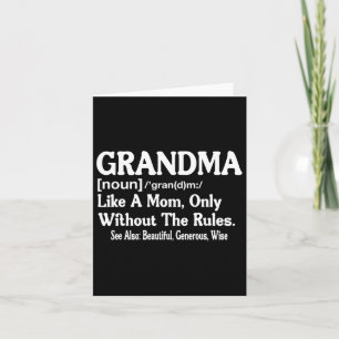 Grandma Definition Funny Saying For Grandmother Mo Card