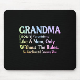 Grandma Definition Funny Saying For Grandmother Mo Mouse Pad