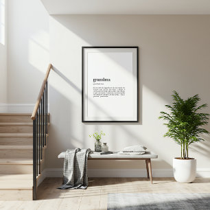 Grandma Definition Poster   Dictionary Style
