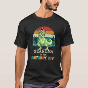 Grandma Dinosaur Of The Birthday Boy Matching Fami T-Shirt