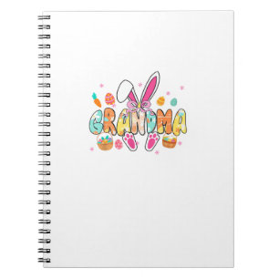 Grandma Easter Grandma Coquette Bunny Ears Eggs Ba Notebook
