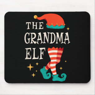 Grandma Elf Family Matching Group Christmas Grandm Mouse Pad