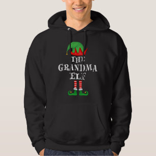 Grandma Elf Funny Christmas Family Matching Pajama Hoodie